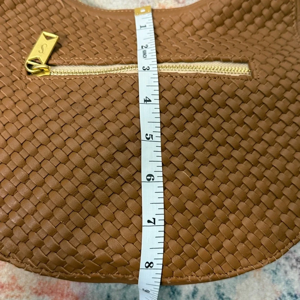 Sseko Tan Woven Leather Shoulder Bag